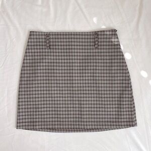 Forever 21 Red and Black Plaid Mini Skirt with Belt Loops